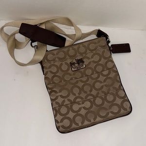 Coach Signature crossbody bag. Good condition.
